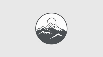 Mountains icon line symbol. Premium quality 