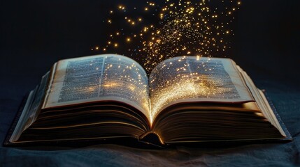 Illuminated Book in Darkness