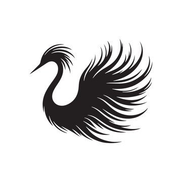 recommend clip art: Rhea Vector Silhouette: A Majestic Silhouette Encompassing the Grace of South American Wilderness in Vector Form, Rhea Black Illustration.