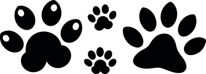 animal paw print vector