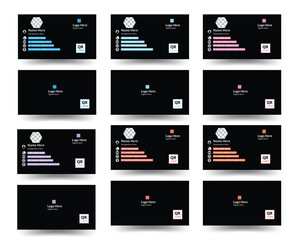 Unique business card design, Color variation unique business card design, Visiting card, Business card use for business and personal, Modern concept business card design, Professional business card .