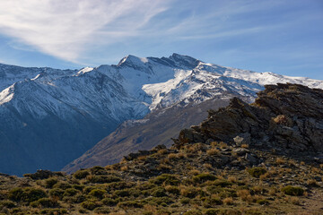 Views of the Veleta peak in the Sierra Nevada National Park, Granada.