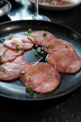 raw material of yakiniku restaurant  that prepare for grill is very delicious 