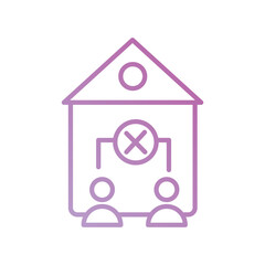 unmatch icon with white background vector stock illustration