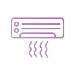 air conditioner icon with white background vector stock illustration