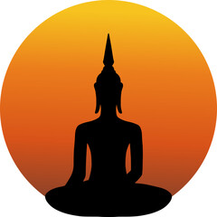 Buddha lotus meditation illustration
