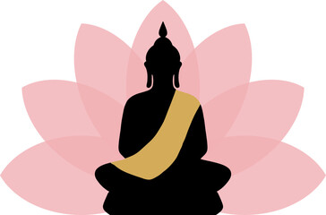 Buddha lotus meditation illustration