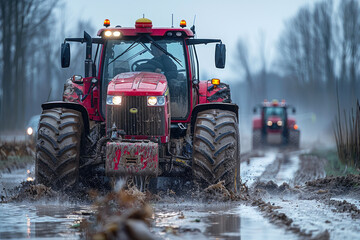 Speeding Farm Giants: Racing Tractors
