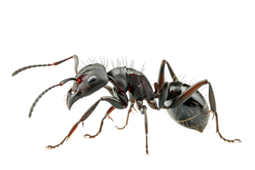 Close up photo of ant transparent background