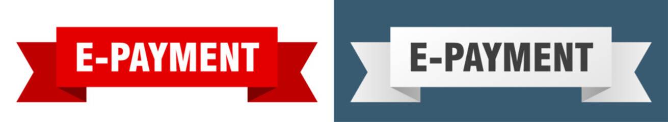 e-payment ribbon. e-payment isolated paper sign. banner