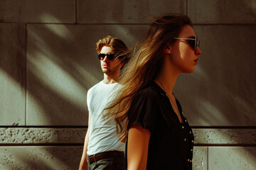 Self-Centered Stride: Couple in Perspective