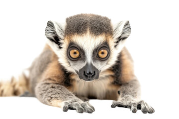 Lonely Lemur on transparent background,