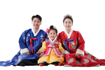 Traditional Family Clear View on transparent background,