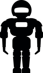 Illustration of Robot Icon in Flat Style. Illustration of Children Toy