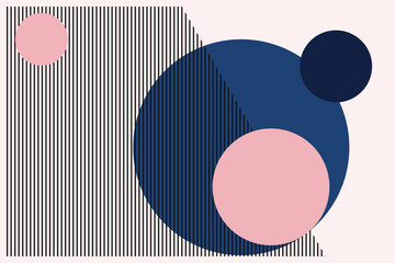 Bauhaus posters. Abstract geometric patterns, circles, triangles and square bauhaus banner vector illustration set. Graphic bauhaus design posters