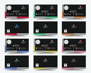 Business card design, Most famous unique business card, Visiting card , Color variation business card, Black color business card design, Double sided business card design, Modern concept business card