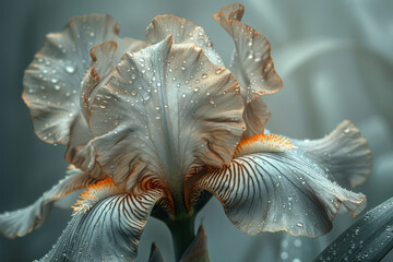 Iris Displaying its Complex Beauty