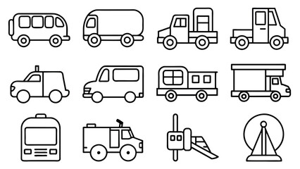 transport-line-icons-set--transport-outl