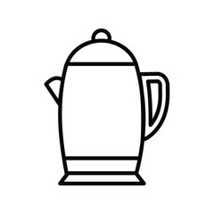 kettle icon with white background vector stock illustration