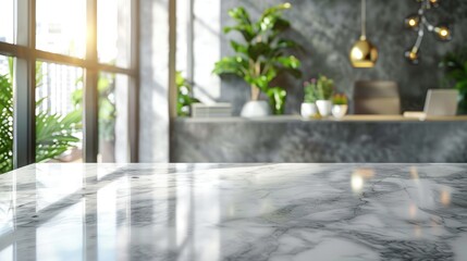 Gorgeous marble design on a modern, luxurious table. Generative Ai
