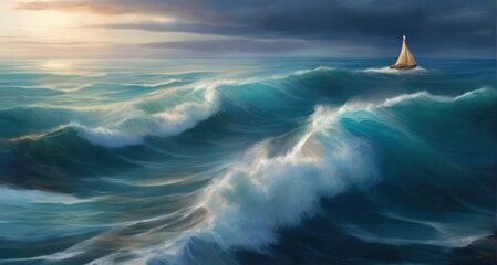 waves in the sea landscape