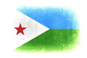 Djibouti painted flag