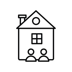 roommate icon with white background vector stock illustration