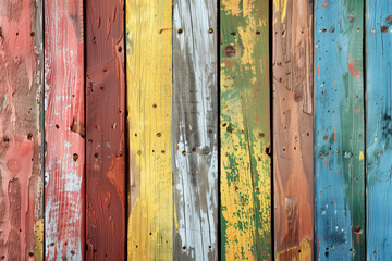 old wood colorful planks wall texture background