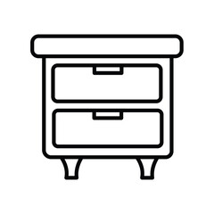nightstand icon with white background vector stock illustration