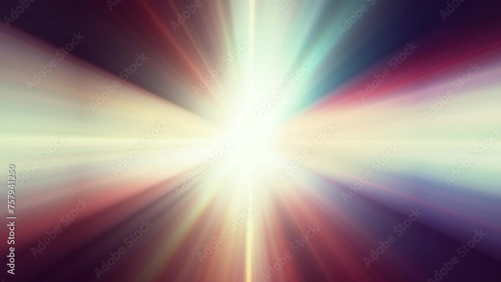 Poster abstract vj loop magic hypnotic multicolored flicker glowing radial flying lines motion and illumina