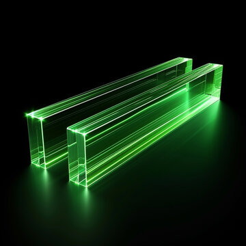 render of translucent and glossy graph, neon green color сreated with Generative Ai