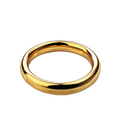 gold wedding ring isolated on transparent background