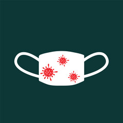 Virus icon vector logo design template