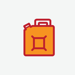 Jerrycan icon vector logo design template