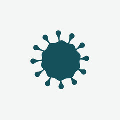Virus icon vector logo design template