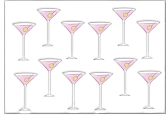 Classic Martini Drink Served in a Stylish Glass Against a White Backdrop concept