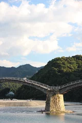 Papier Peint photo autocollant Le pont Kintai 『 錦帯橋』山口県  岩国 横山  日本観光　Kintai Bridge 　