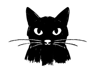 Vector isolated cat silhouette, logo, print, decorative sticker
