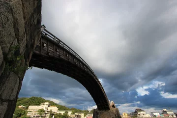 Acrylglas Duschewand mit Foto Kintai-Brücke 『 錦帯橋』山口県  岩国 横山  日本観光　Kintai Bridge 　