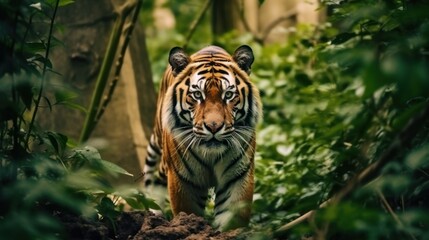 Obraz premium wild tiger in the forest