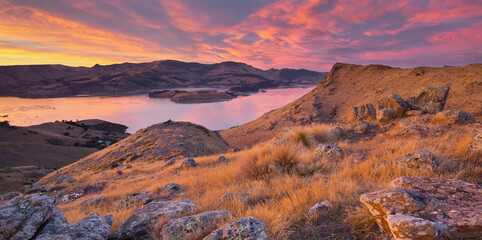 Lyttelton Harbour, Christchurch, Canterbury, Südinsel, Neuseeland