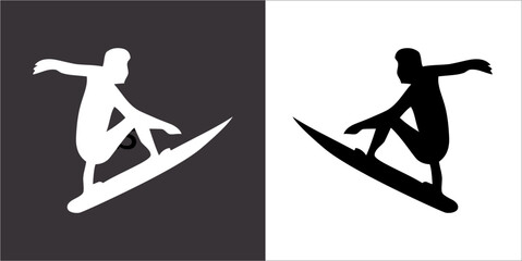 Illustration vector graphics of surf icon