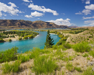 Waitaki River, Otago, Südinsel, Neuseeland