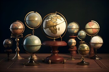 Vintage Globe Collection: A curated collection of vintage globes, perfect for travel enthusiasts and lovers of geography.

