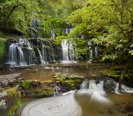 .Purakanui Falls, Catlins, Otago, Südinsel, Neuseeland