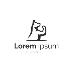 Muscular Feline Silhouette Representing Strength in a Modern Logo Design