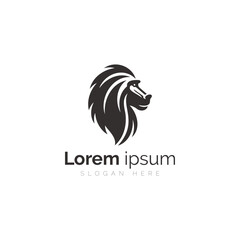 Sleek Monochrome Lion Logo Design for a Modern Brand Identity