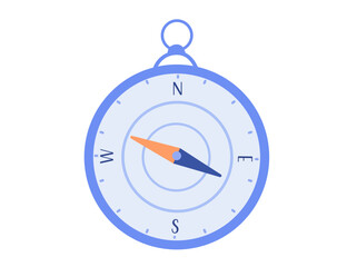 Compass vector flat illustration isolated on white © Elena