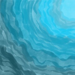 Abstract watercolor blue waves background, curve lines, water, sea, ocean, summer