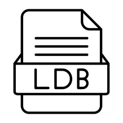 LDB File Format Vector Icon Design